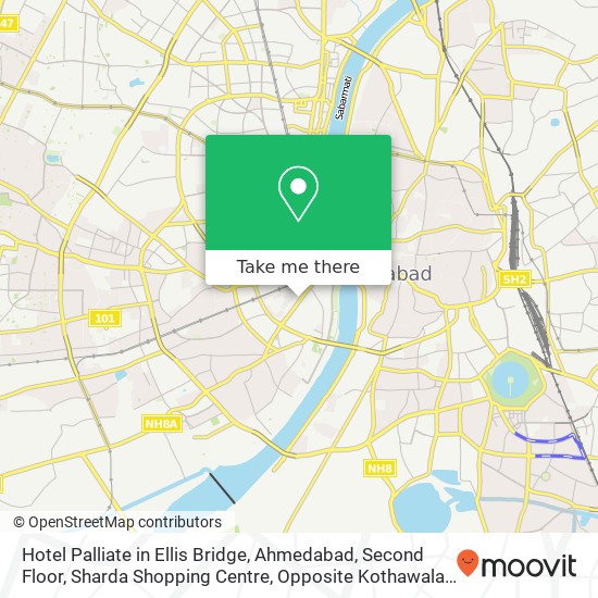 Hotel Palliate in Ellis Bridge, Ahmedabad, Second Floor, Sharda Shopping Centre, Opposite Kothawala map