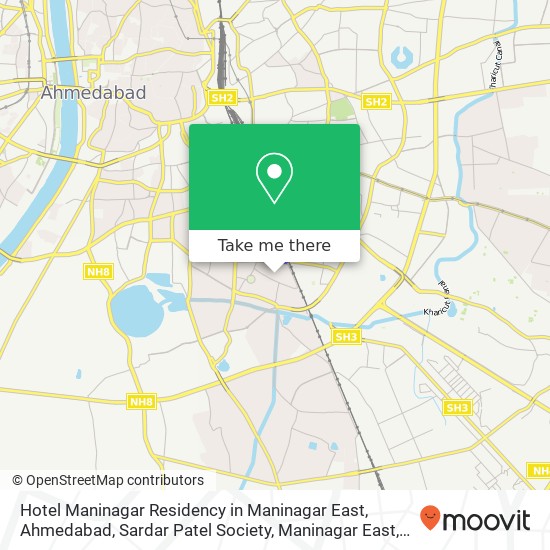 Hotel Maninagar Residency in Maninagar East, Ahmedabad, Sardar Patel Society, Maninagar East, Khokh map