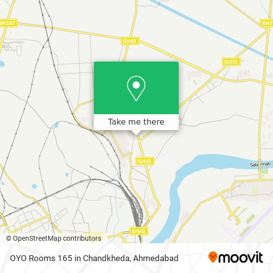 OYO Rooms 165 in Chandkheda map
