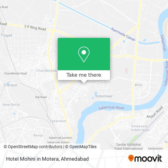 Hotel Mohini in Motera map