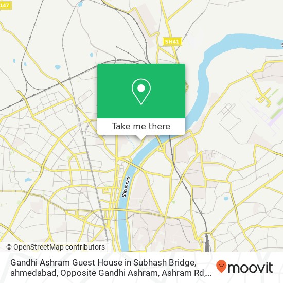 Gandhi Ashram Guest House in Subhash Bridge, ahmedabad, Opposite Gandhi Ashram, Ashram Rd, Ahmedaba map