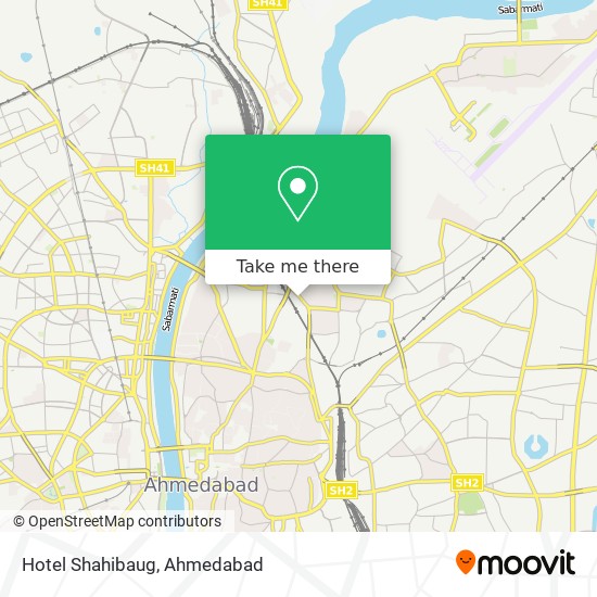 Hotel Shahibaug map