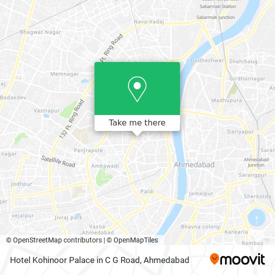 Hotel Kohinoor Palace in C G Road map