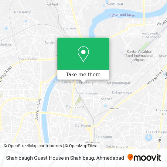 Shahibaugh Guest House in Shahibaug map