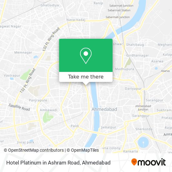 Hotel Platinum in Ashram Road map