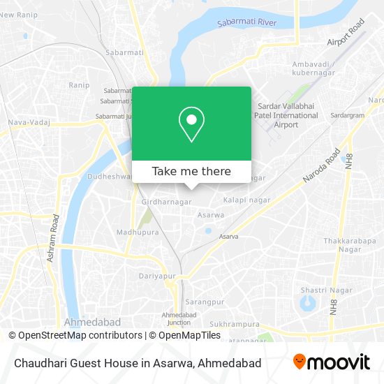 Chaudhari Guest House in Asarwa map