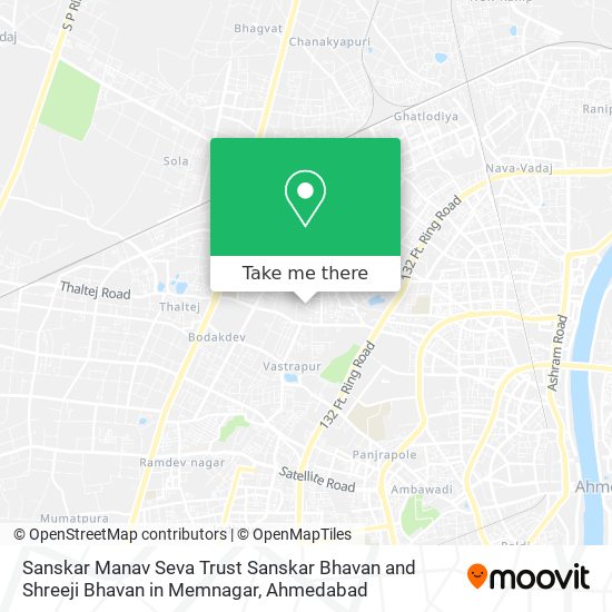 Sanskar Manav Seva Trust Sanskar Bhavan and Shreeji Bhavan in Memnagar map