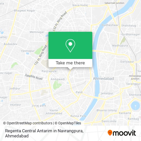 Regenta Central Antarim in Navrangpura map