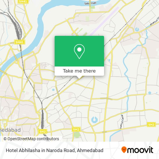 Hotel Abhilasha in Naroda Road map