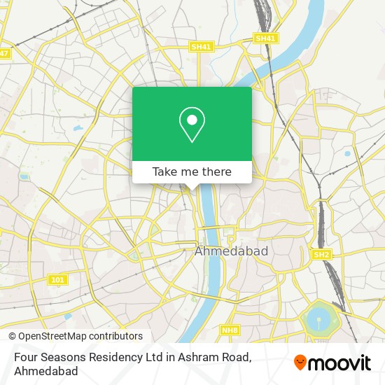 Four Seasons Residency Ltd in Ashram Road map