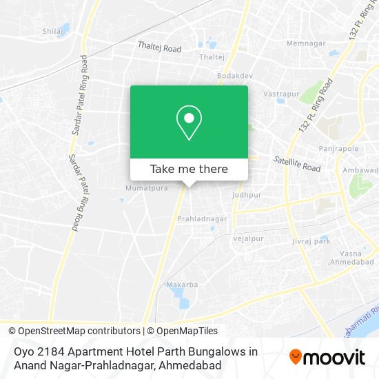 Oyo 2184 Apartment Hotel Parth Bungalows in Anand Nagar-Prahladnagar map