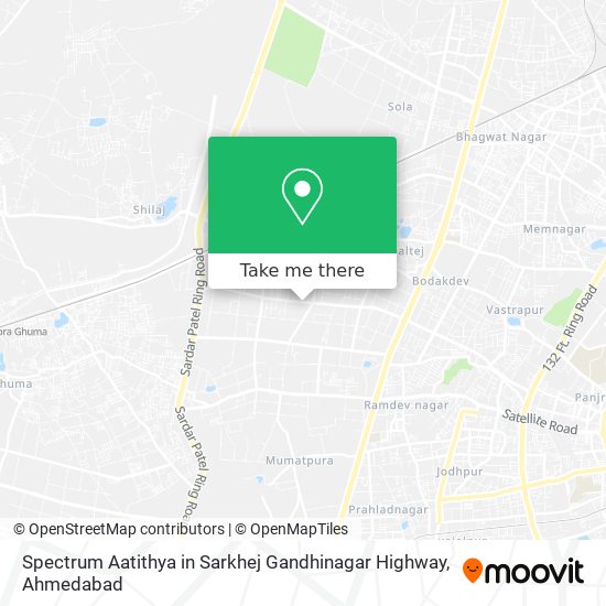 Spectrum Aatithya in Sarkhej Gandhinagar Highway map