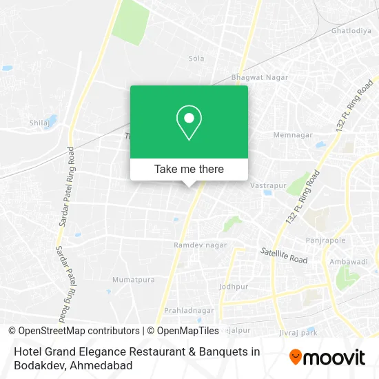 Hotel Grand Elegance Restaurant & Banquets in Bodakdev map