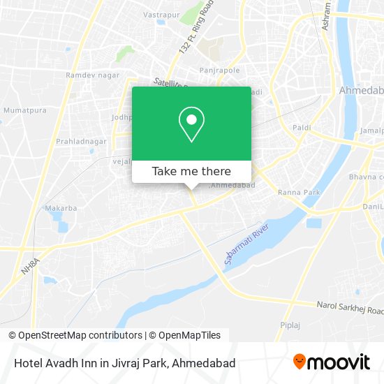 Hotel Avadh Inn in Jivraj Park map