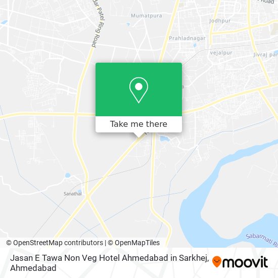 Jasan E Tawa Non Veg Hotel Ahmedabad in Sarkhej map