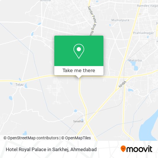 Hotel Royal Palace in Sarkhej map
