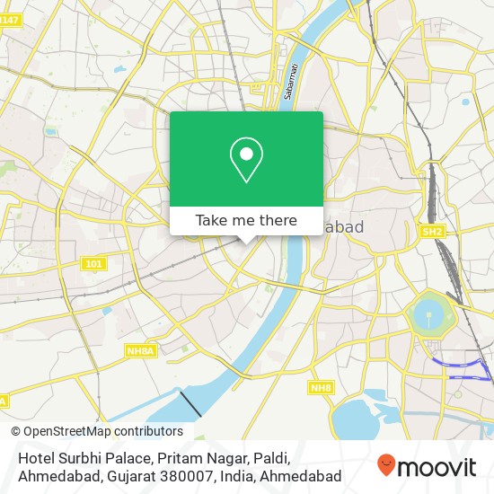Hotel Surbhi Palace, Pritam Nagar, Paldi, Ahmedabad, Gujarat 380007, India map