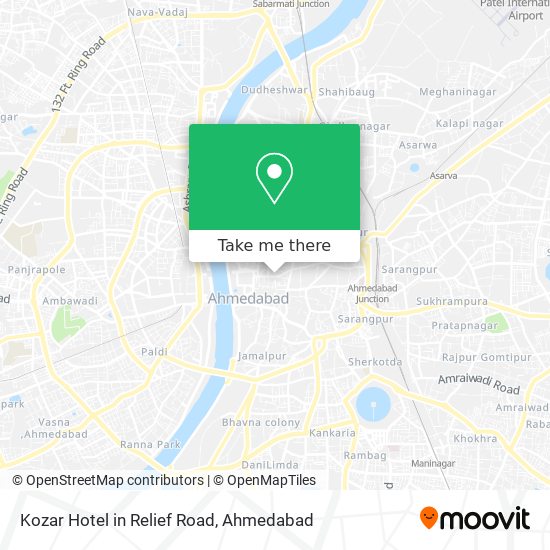 Kozar Hotel in Relief Road map