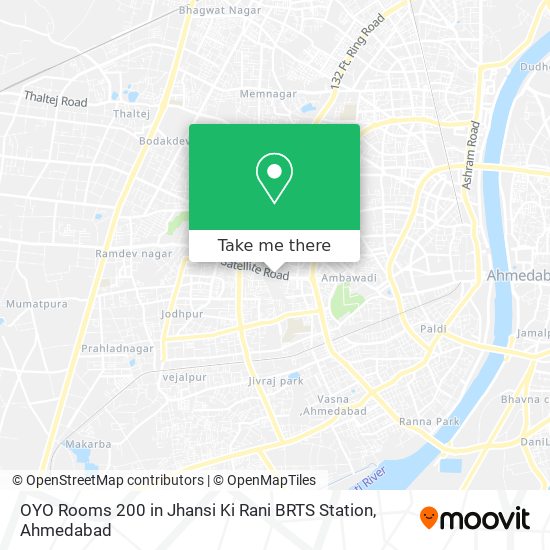 OYO Rooms 200 in Jhansi Ki Rani BRTS Station map