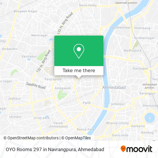 OYO Rooms 297 in Navrangpura map