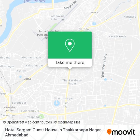 Hotel Sargam Guest House in Thakkarbapa Nagar map