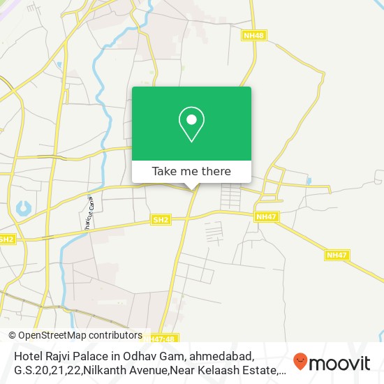 Hotel Rajvi Palace in Odhav Gam, ahmedabad, G.S.20,21,22,Nilkanth Avenue,Near Kelaash Estate, Nikol map