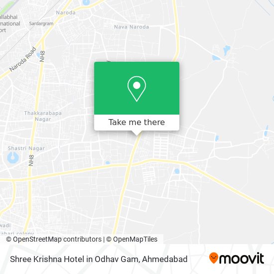 Shree Krishna Hotel in Odhav Gam map