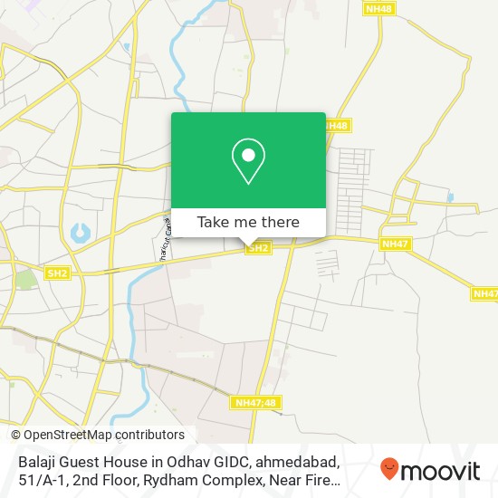 Balaji Guest House in Odhav GIDC, ahmedabad, 51 / A-1, 2nd Floor, Rydham Complex, Near Fire Station, map