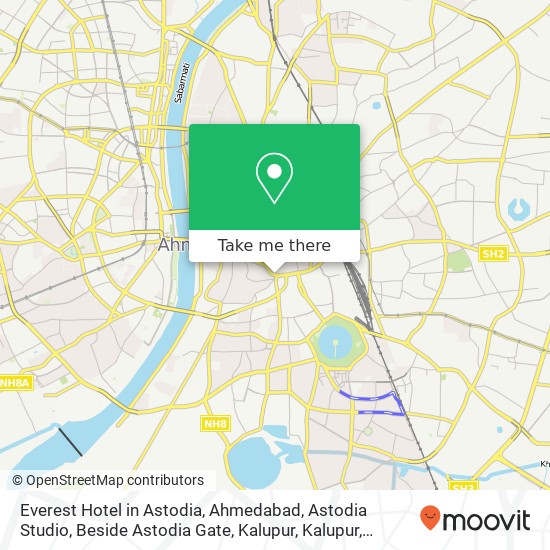 Everest Hotel in Astodia, Ahmedabad, Astodia Studio, Beside Astodia Gate, Kalupur, Kalupur, Ahmedab map