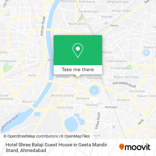 Hotel Shree Balaji Guest House in Geeta Mandir Stand map