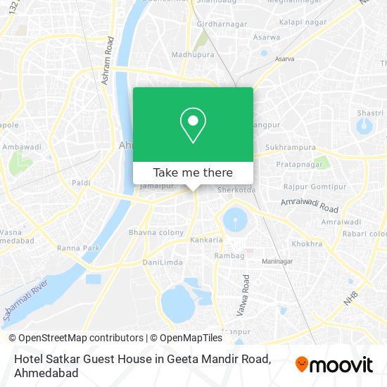 Hotel Satkar Guest House in Geeta Mandir Road map