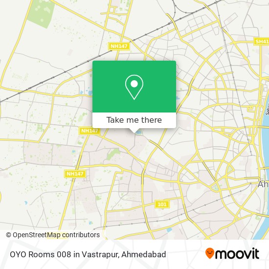 OYO Rooms 008 in Vastrapur map