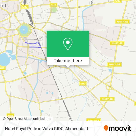 Hotel Royal Pride in Vatva GIDC map