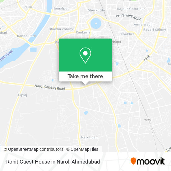 Rohit Guest House in Narol map