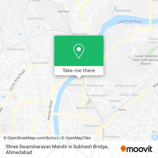 Shree Swaminarayan Mandir in Subhash Bridge map