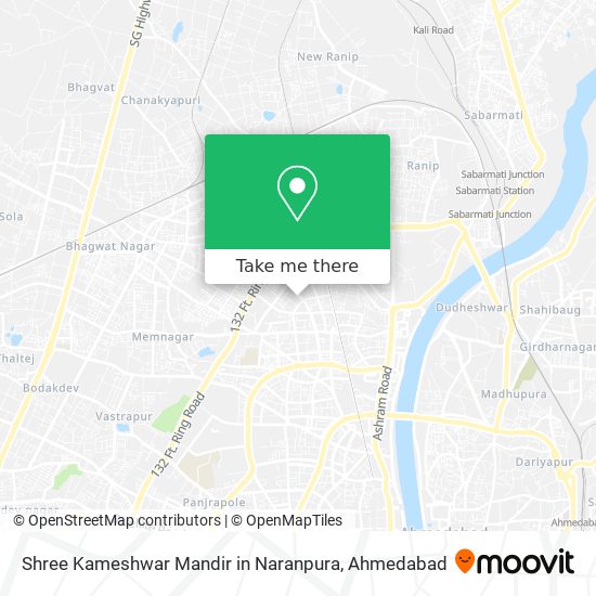 Shree Kameshwar Mandir in Naranpura map