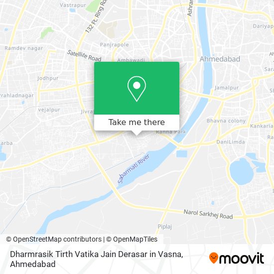 Dharmrasik Tirth Vatika Jain Derasar in Vasna map