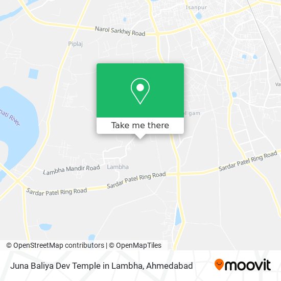 Juna Baliya Dev Temple in Lambha map