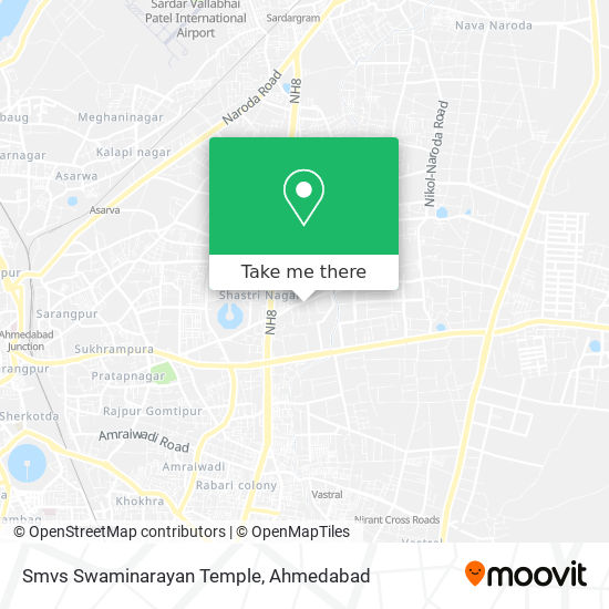 Smvs Swaminarayan Temple map