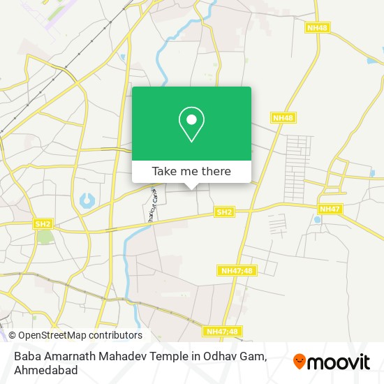 Baba Amarnath Mahadev Temple in Odhav Gam map
