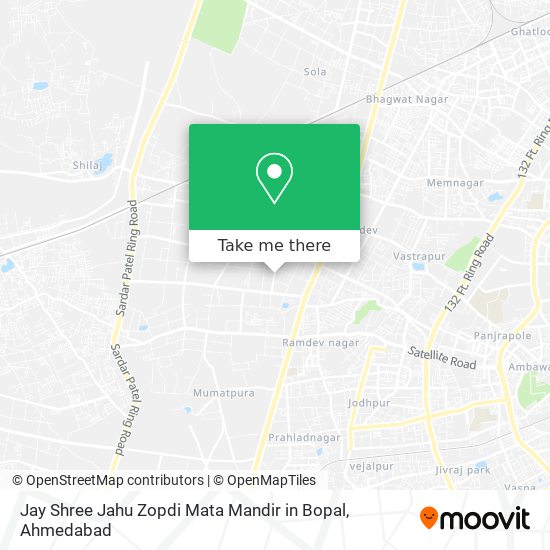 Jay Shree Jahu Zopdi Mata Mandir in Bopal map