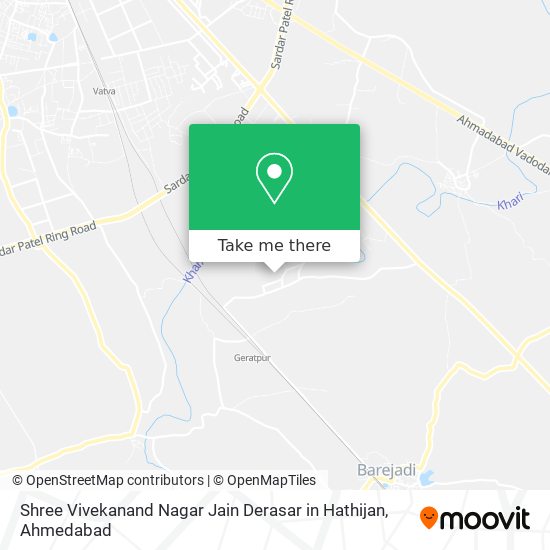 Shree Vivekanand Nagar Jain Derasar in Hathijan map