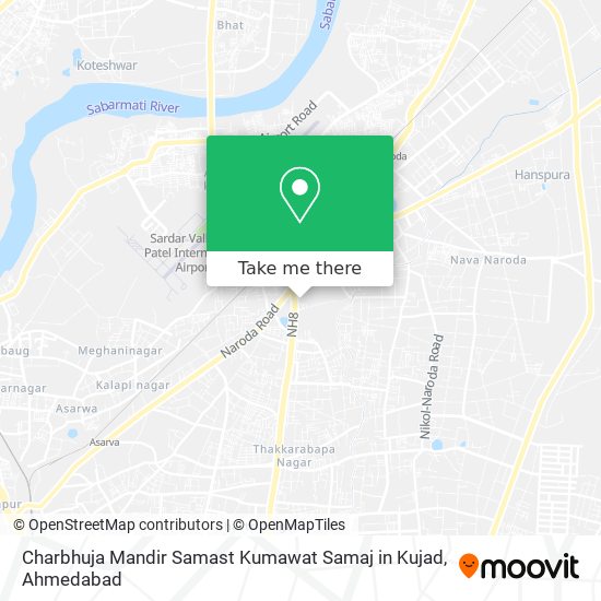 Charbhuja Mandir Samast Kumawat Samaj in Kujad map