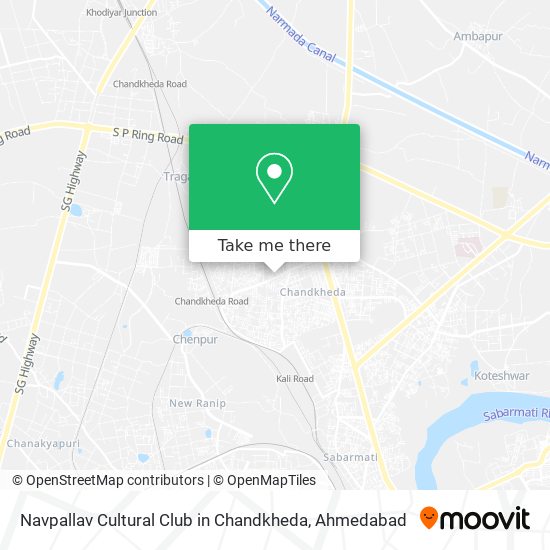 Navpallav Cultural Club in Chandkheda map