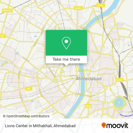 Lions Center in Mithakhali map