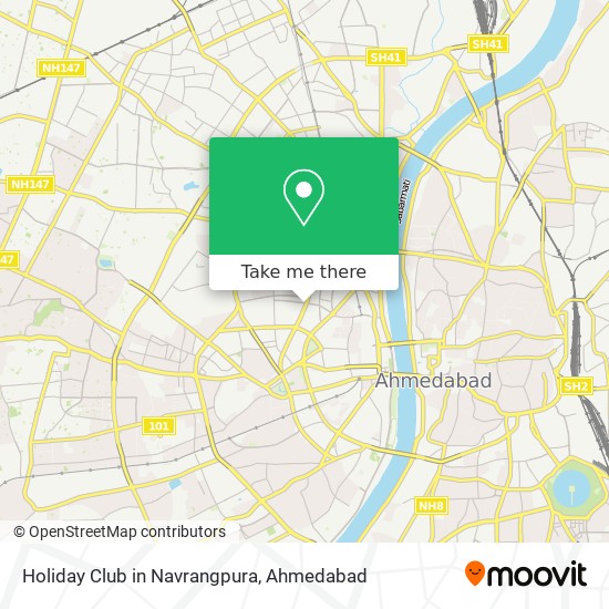 Holiday Club in Navrangpura map
