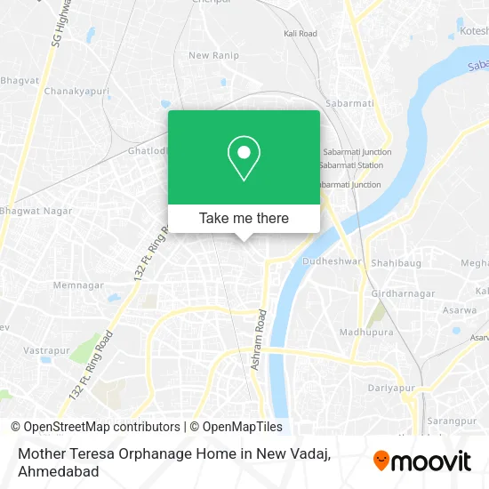Mother Teresa Orphanage Home in New Vadaj map