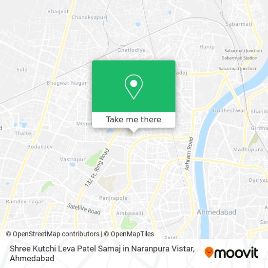 Shree Kutchi Leva Patel Samaj in Naranpura Vistar map