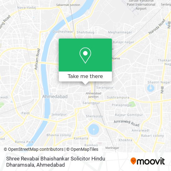 Shree Revabai Bhaishankar Solicitor Hindu Dharamsala map