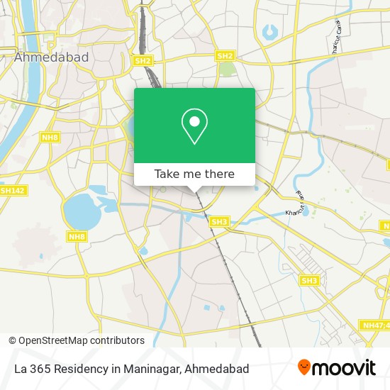 La 365 Residency in Maninagar map